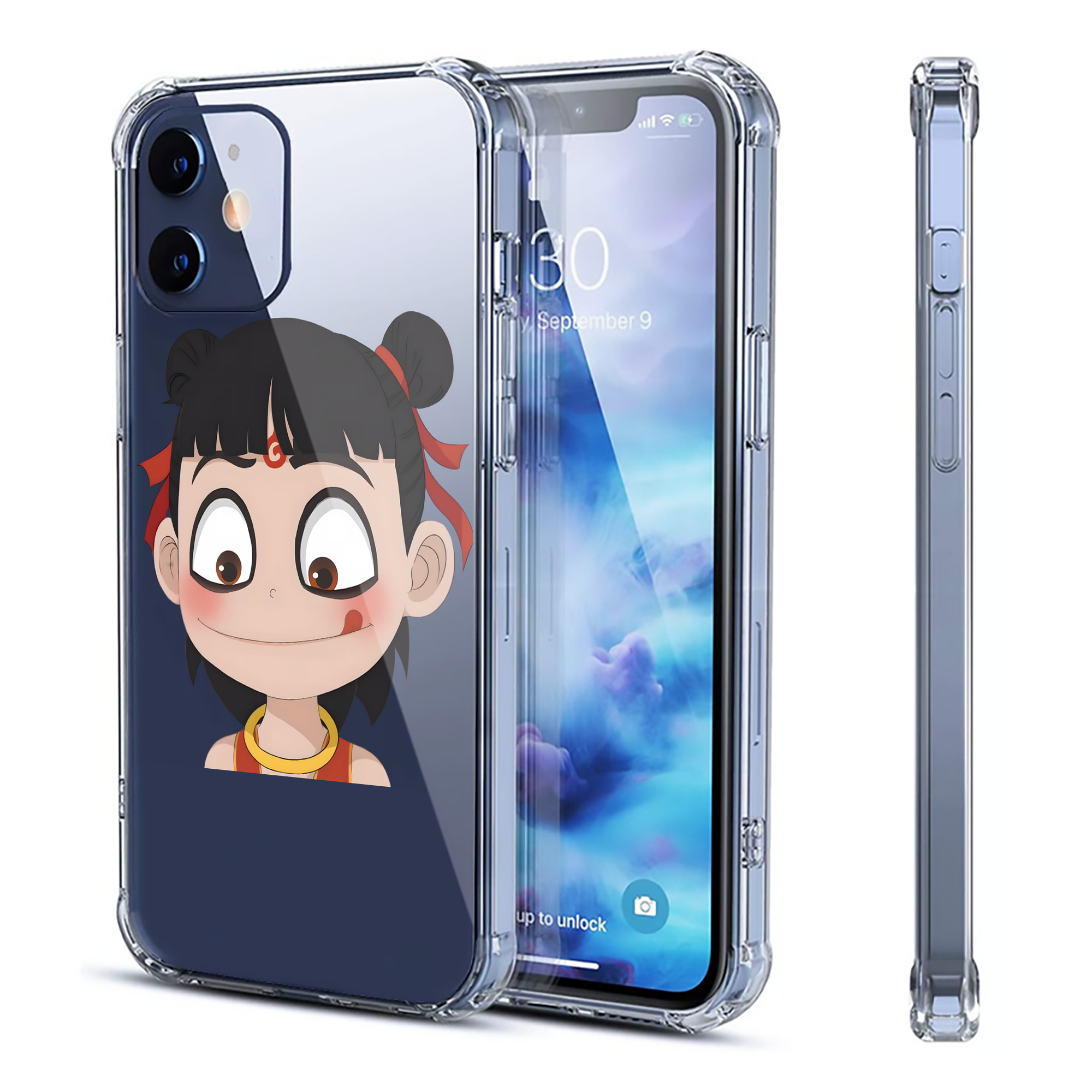 （画像用） Ne Zha 2 ナタ 魔童の大暴れ 【iPhone 12シリーズ対応】透明スマホケース（クリアソフトケース）